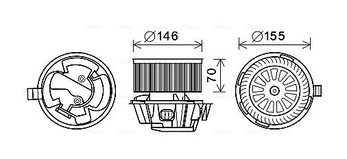 AVA QUALITY COOLING Вентилятор салона DN8384